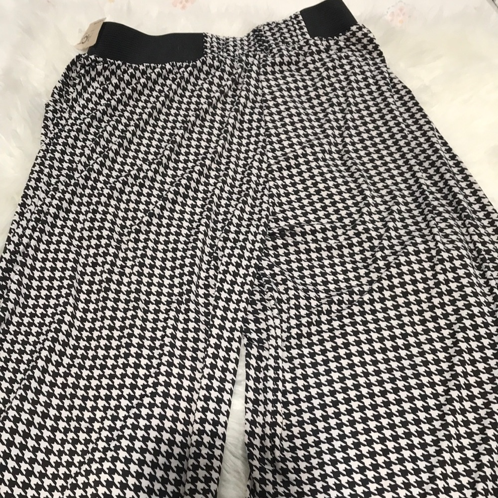 Palazzo pants houndstooth one size excellent nwt